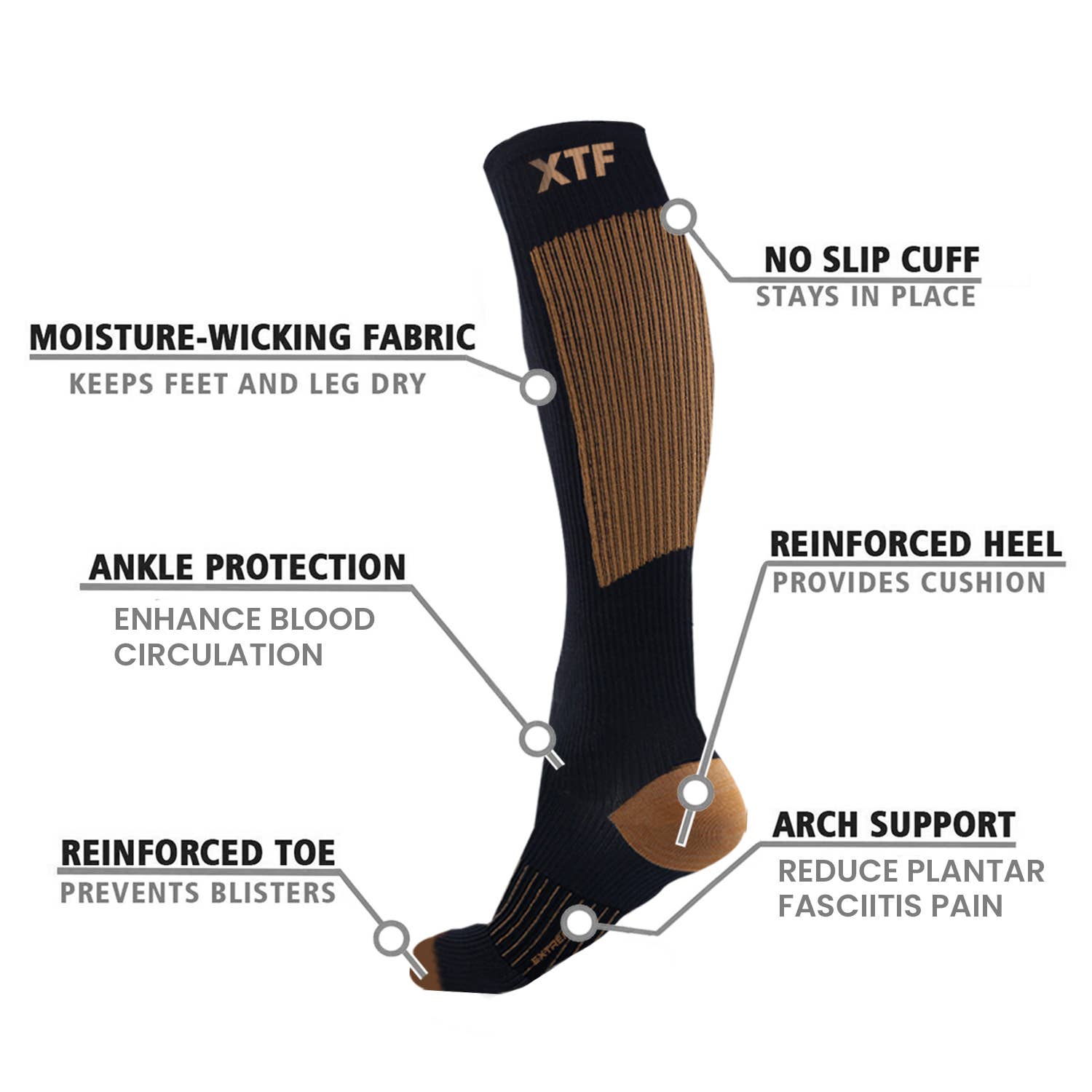 The American Gift Company (TAGCO) - Venta al por mayor Calcetines - Unisex - Calcetines de compresión hasta la rodilla - diseños variados13