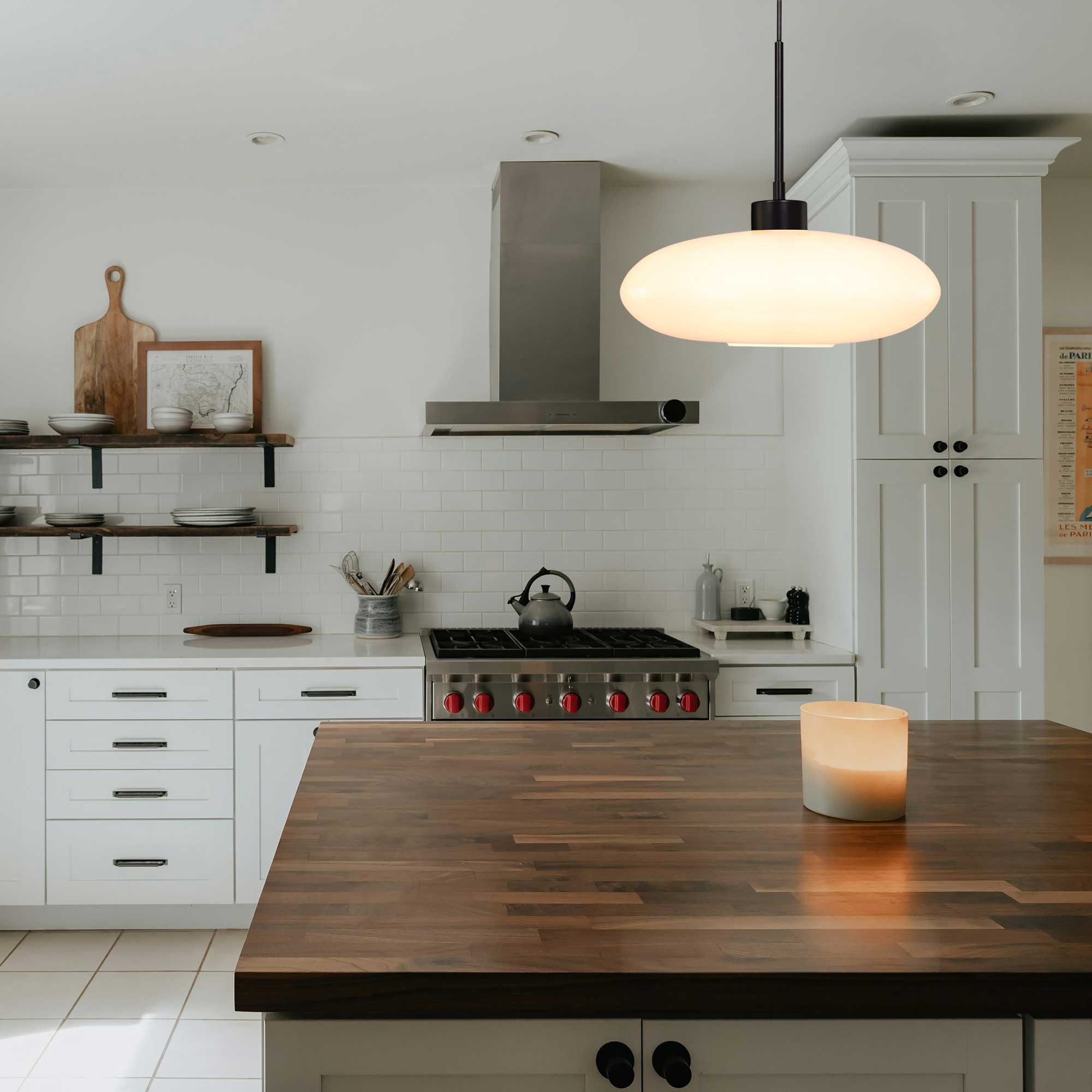 C-Création - Vente Lustre/Suspension - Suspension en verre coloré style rétro Népi7