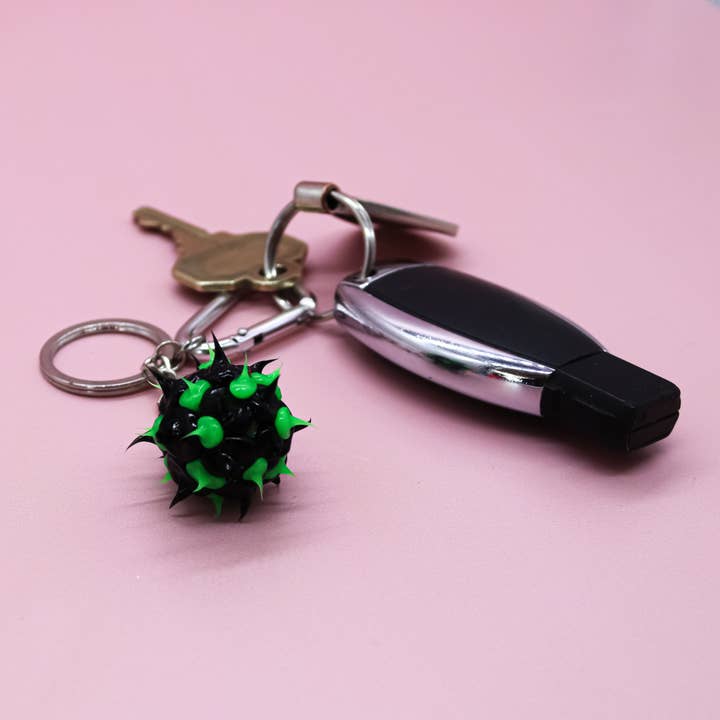 Natalia - Wholesale Keychain - Kids - Assorted Spiky Y2K Sensory Fidget Ball Keychains- SET 12
