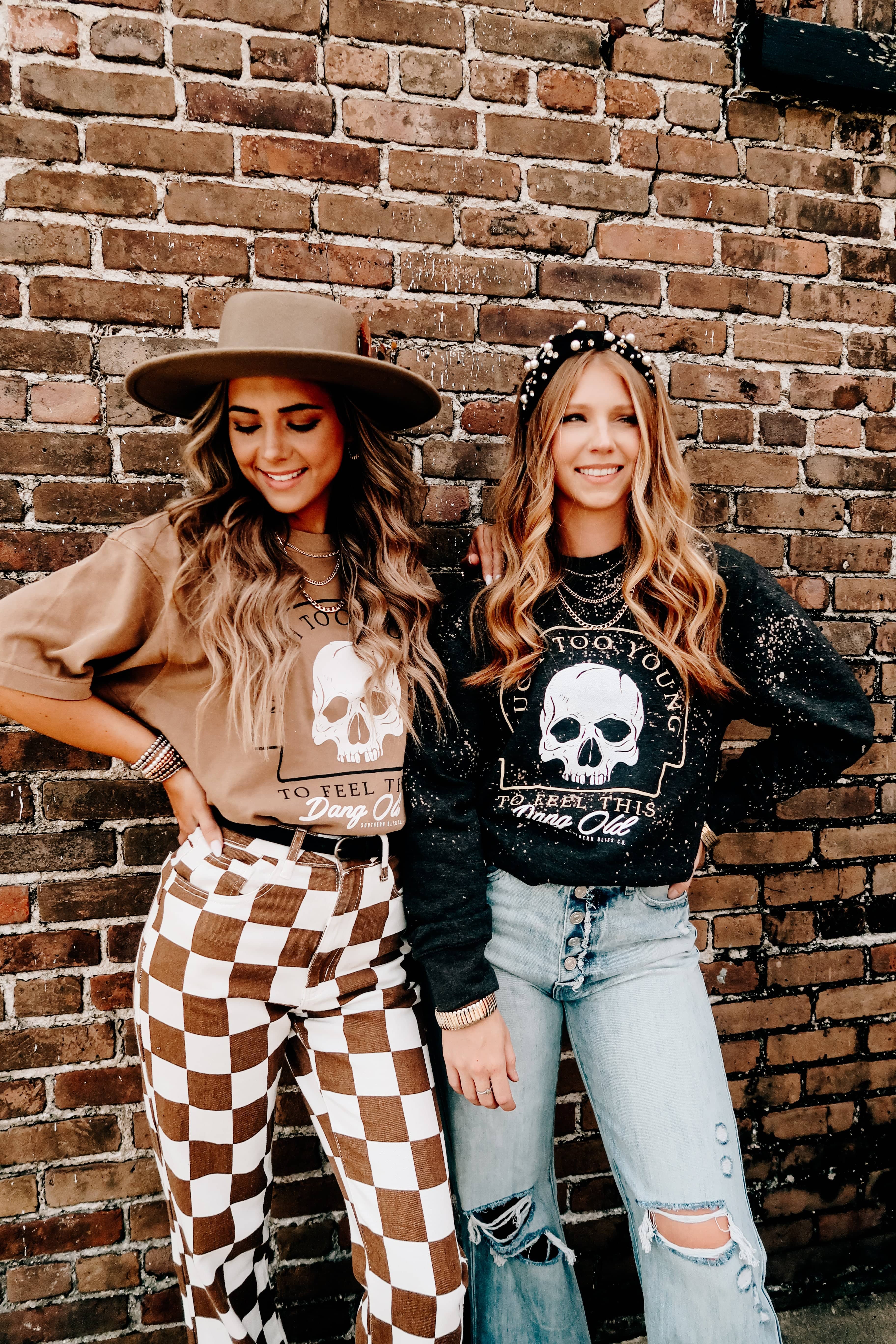 Southern Bliss Co. - Wholesale Screen Printed T-Shirt - Women's - Much Too Young Cut Mock Neck Tee6