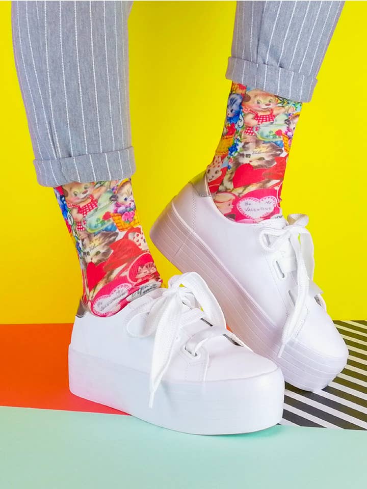 SWEET PARIPE – wholesale Strumpor - Unisex – Retro Love Strumpor