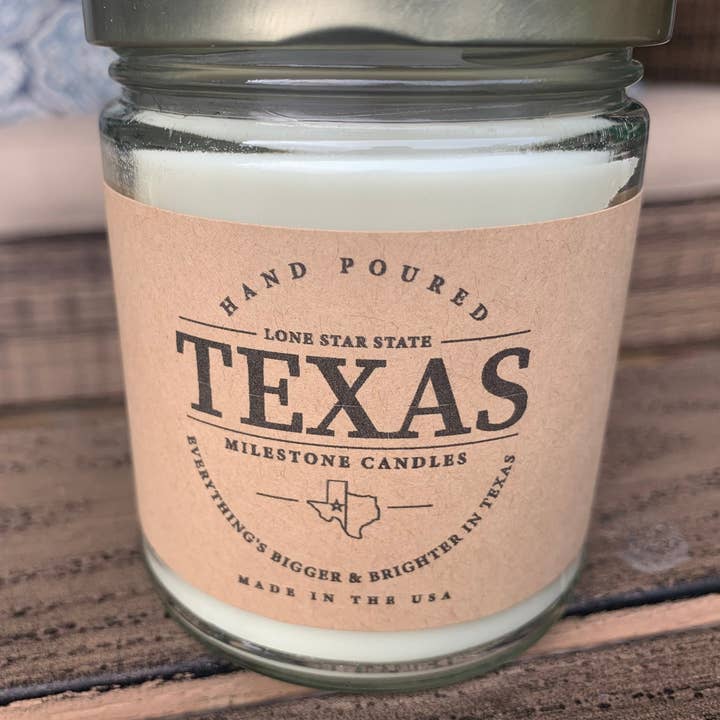 Texas Go Big or Go Home! Mason Jar Candle for wholesale by Milestone Candles