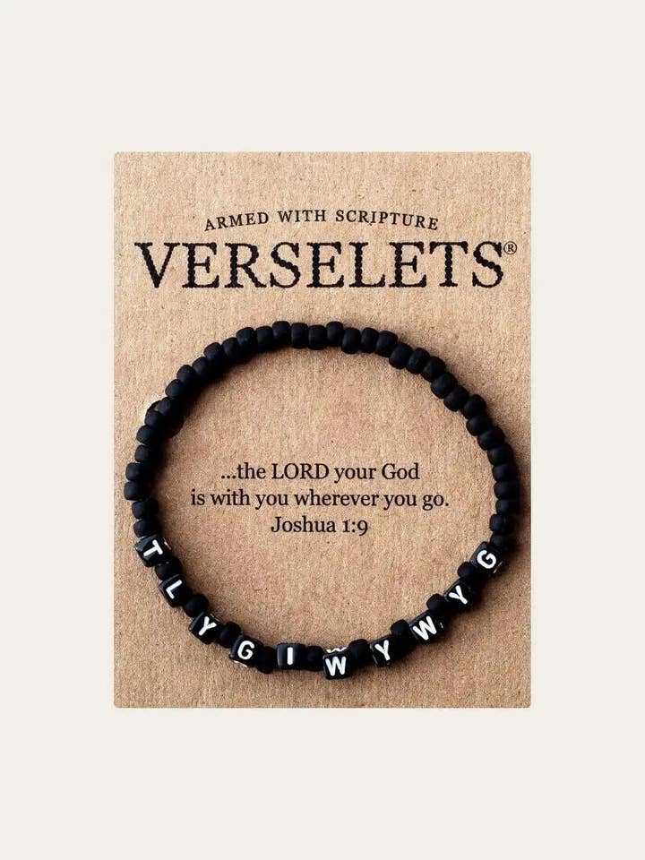 Le Seigneur ton Dieu est avec toi partout où tu vas. VERSELET® (noir) pour la vente par Verselets®