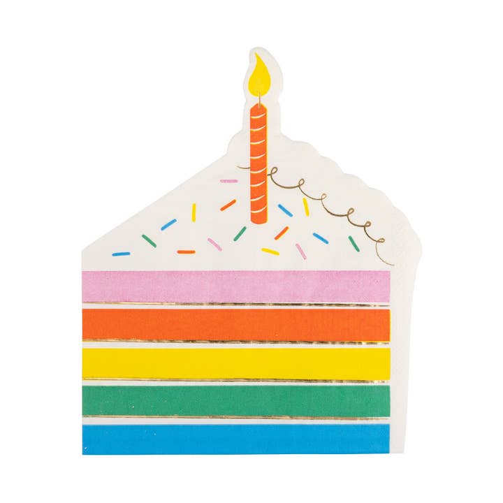 HBD1137 - Cake Shaped Dinner Napkin for wholesale by My Mind’s Eye