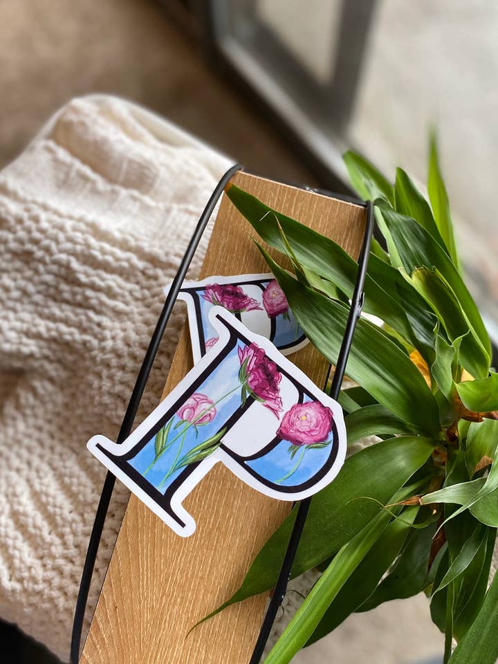 Peony P sticker for wholesale by Jessi's Messes