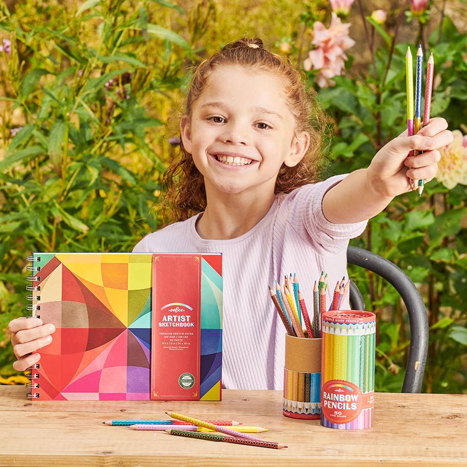 eeBoo - Vente Carnets de croquis - Carnet de croquis d'artiste à couverture rigide arc-en-ciel4