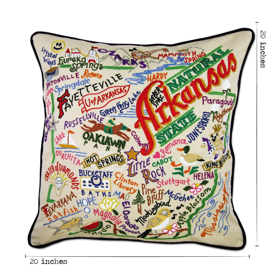 catstudio - Wholesale Throw/Decorative Pillow - Arkansas Hand-Embroidered Pillow6