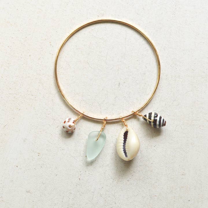 Salty But Sweet - Wholesale Charm/dangle bracelet - Ocean Charm Bangle Gold4