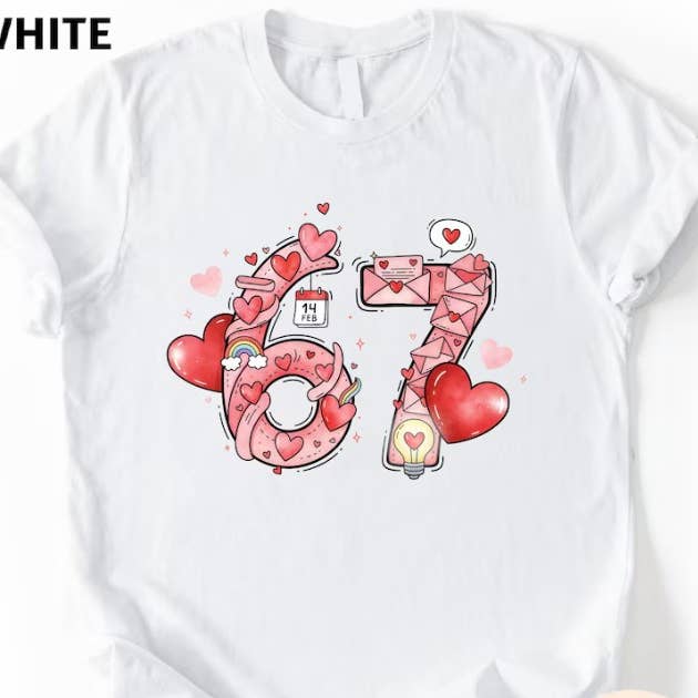 Cupid Days 67 Retro Love Graphic T-Shirt, Funny 6 7 Valentin for wholesale by Alaridesign