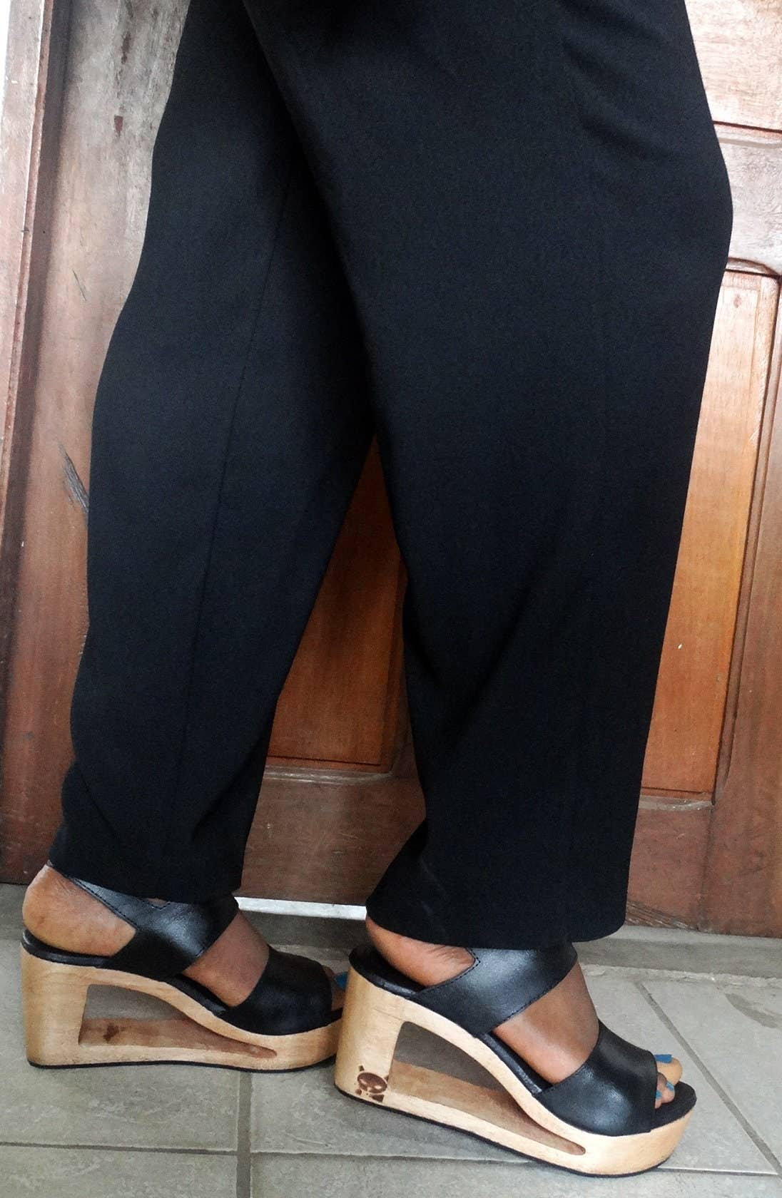 OMES - Vente Sabots – femme - OMES Sabots à talons hauts en bois sculpté avec grande taille disponible7