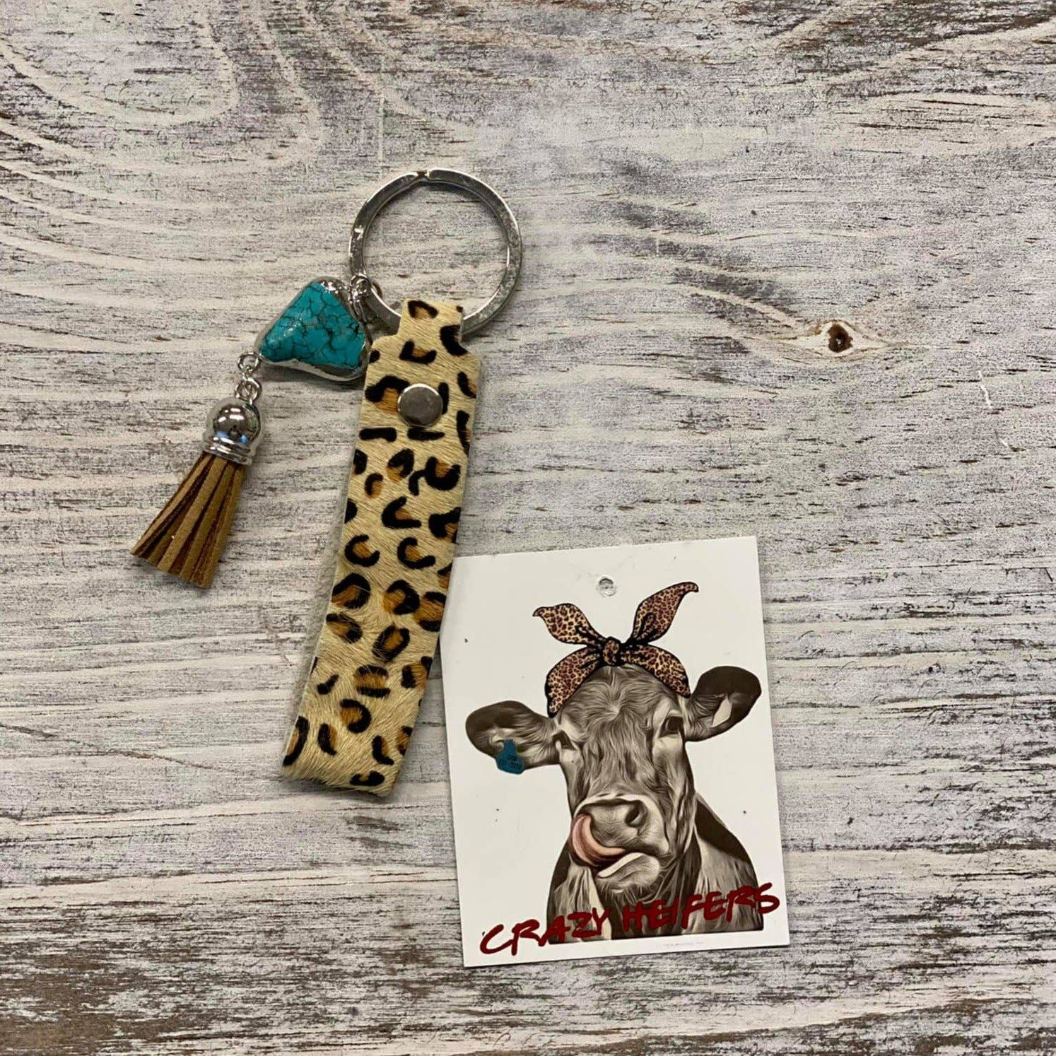 Crazy Heifers Wholesale - Wholesale Sleutelhanger - Dames - Koeienhuid sleutelhanger0