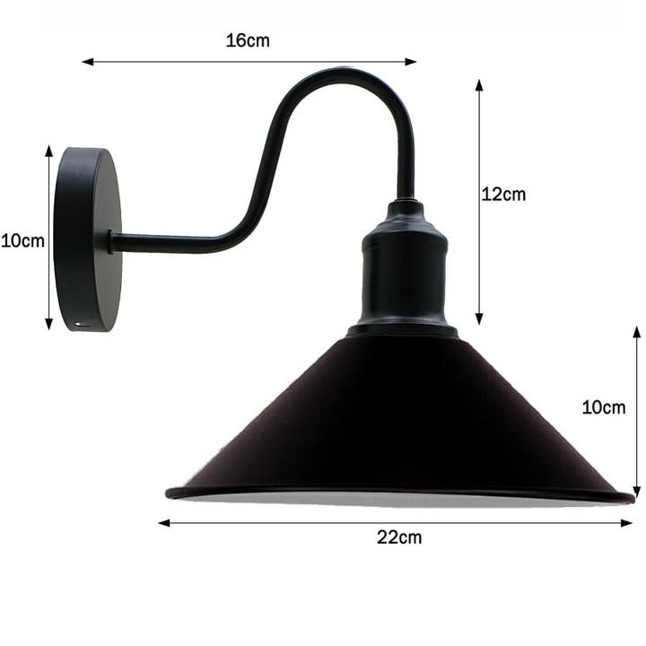 Ledsone – wholesale Sconce – Vintage Retro Industrial Wall Light Shade Metal Lampshade Sconce Wall Lights-40806