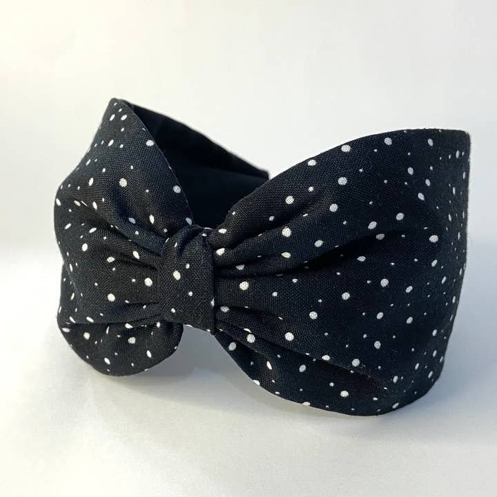 Nuevemi - Wholesale Fashion Headband - Women's - Topos Black Turban Headband1