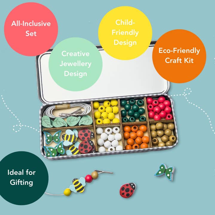 Cotton Twist (WE PREPAY ALL US DUTIES) – wholesale DIY Jewellery – Child – Minibeast Bracelet Bead Kit3