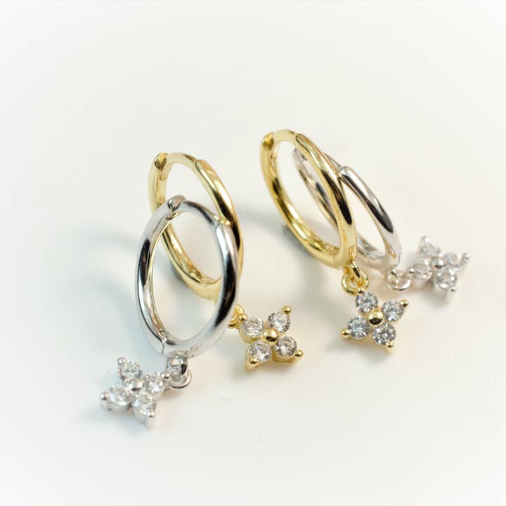 Diat - Wholesale Hoop Earrings - flower earrings - cartilage earrings - helix hoop2