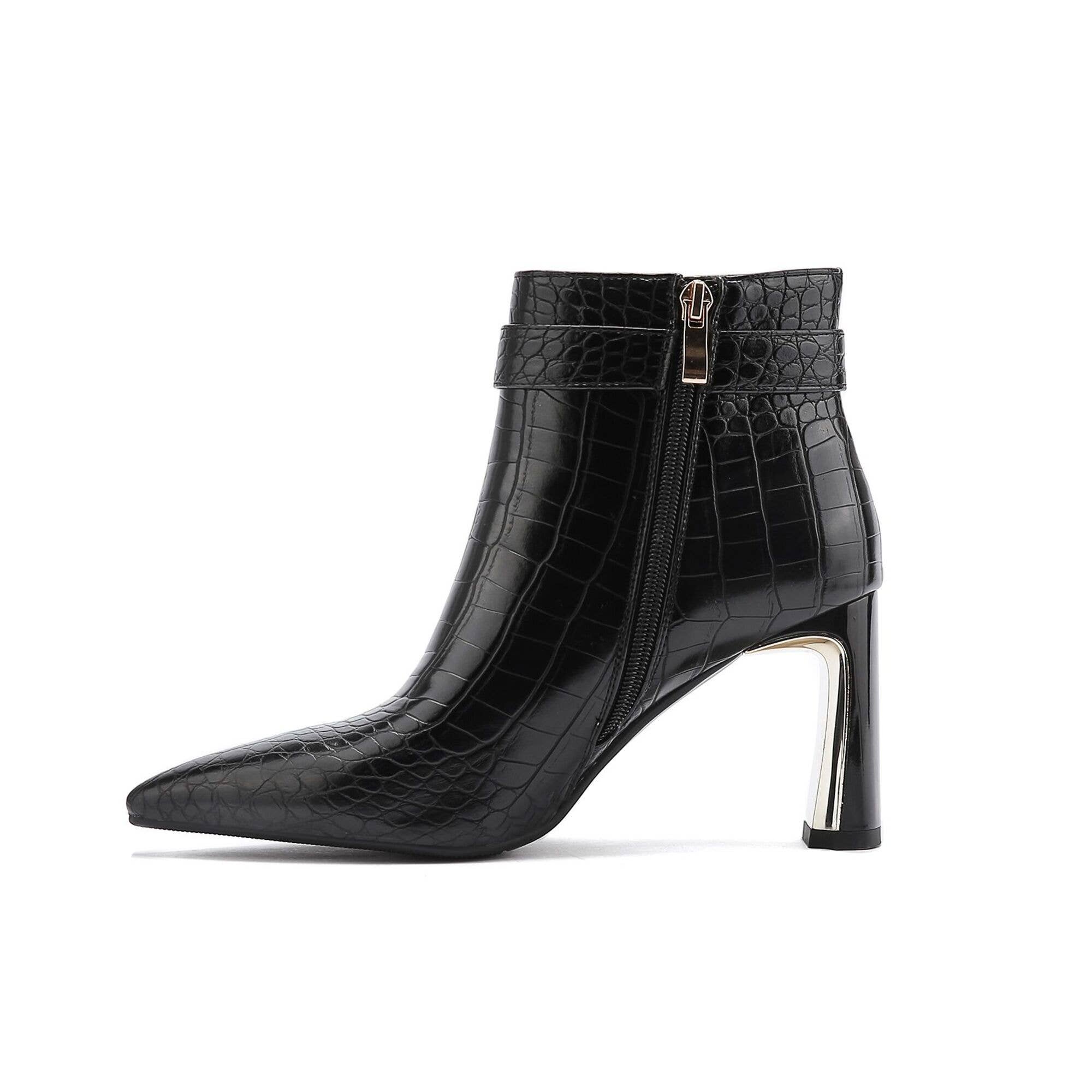 LADY COUTURE - Vendita all'ingrosso Stivaletti - Donna - Stivaletto con tacco in metallo e stampa Groovy Croco22