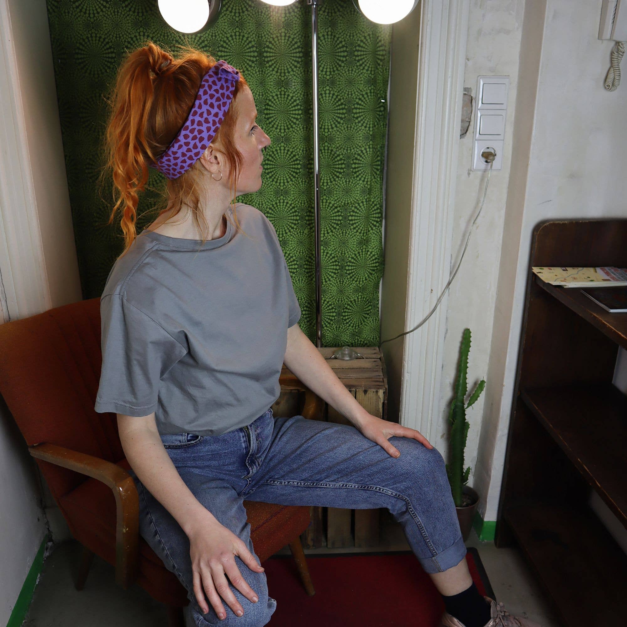 Tribal Trade GmbH - Wholesale Bandana - Women's - Bandana scarf hearts purple red square headscarf10