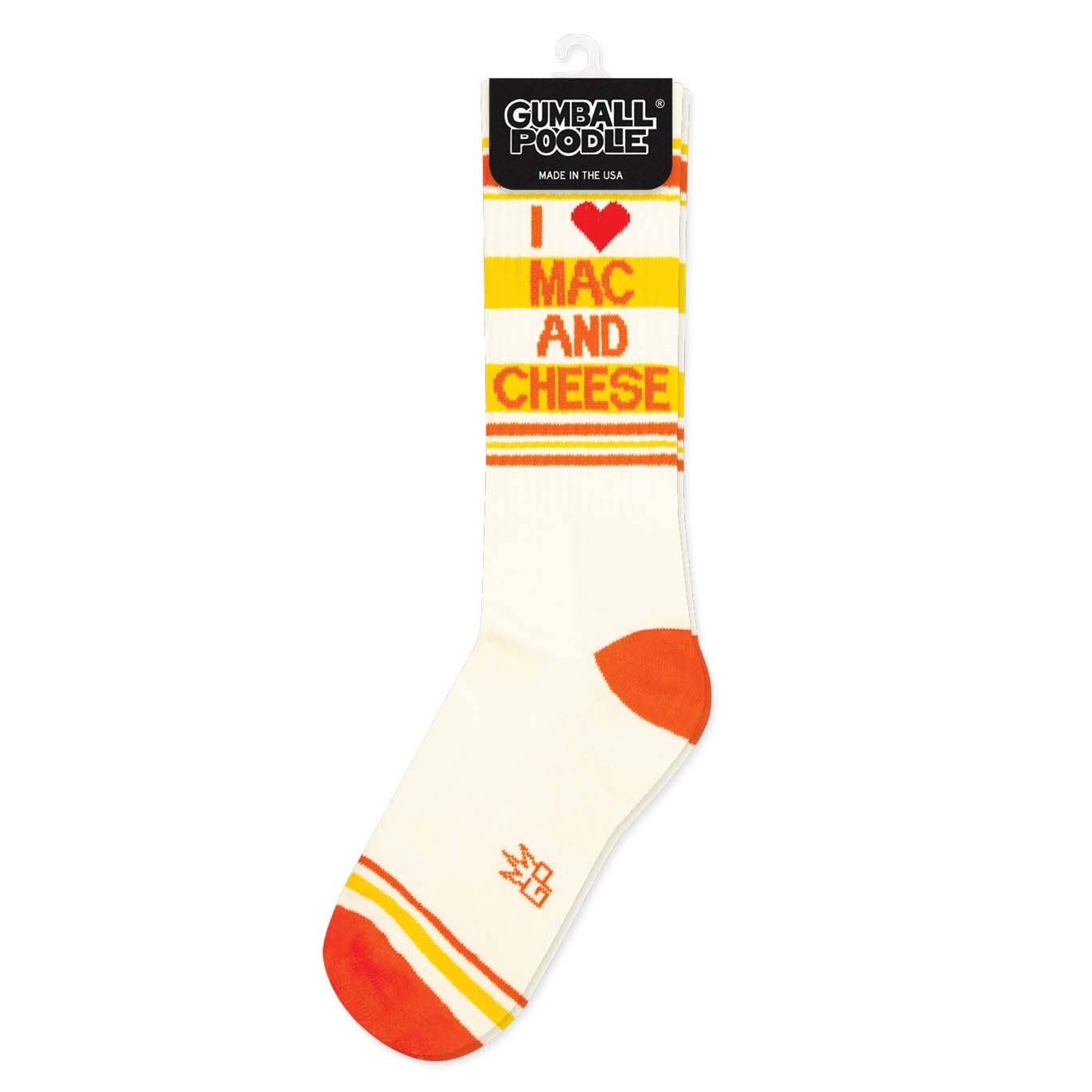 Gumball Poodle - Wholesale Socks - Unisex - I ❤️ Mac N Cheese Gym Crew Socks2