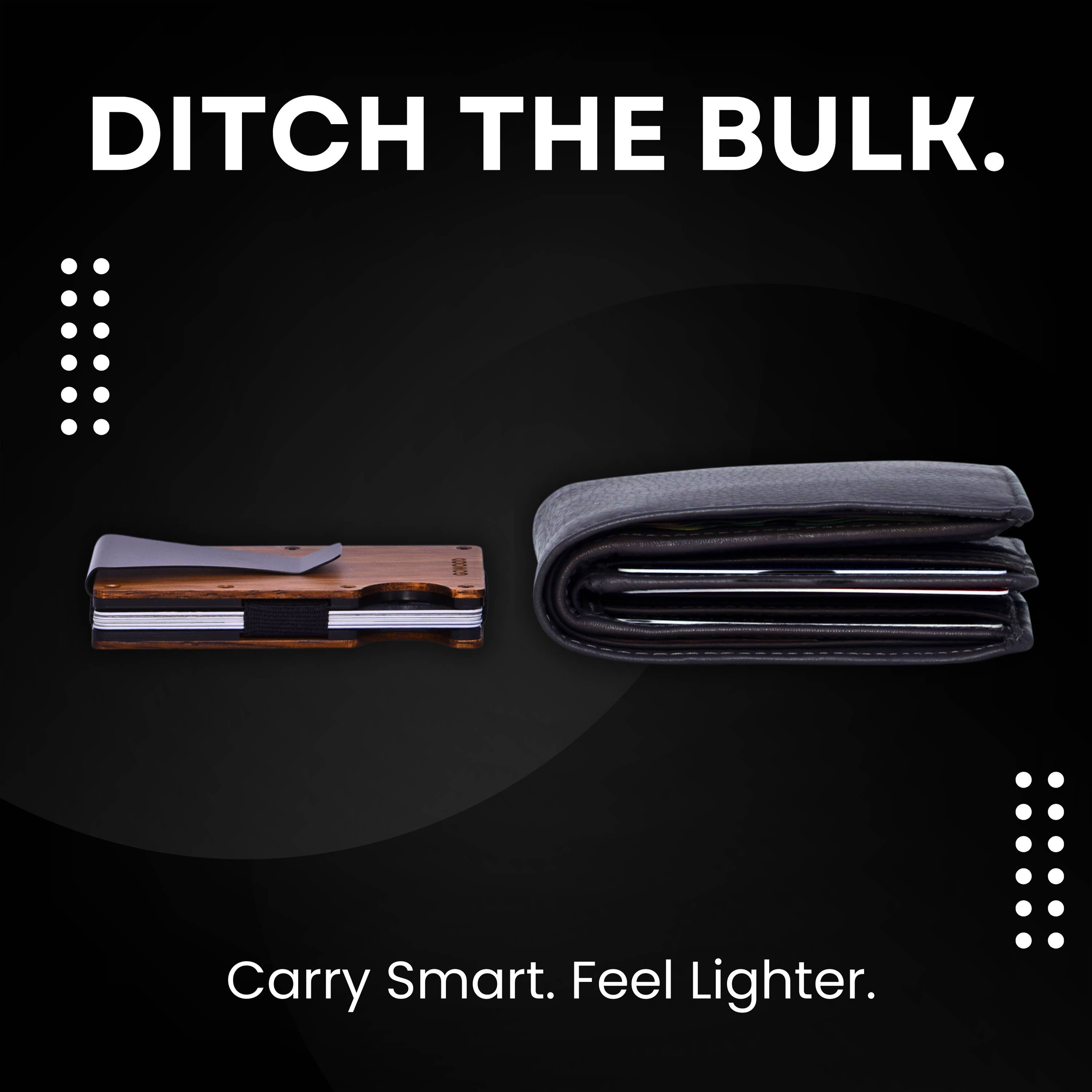 GOWOOD - Wholesale Wallet - Unisex - Zebra wood wallet and minimalist cardholder2