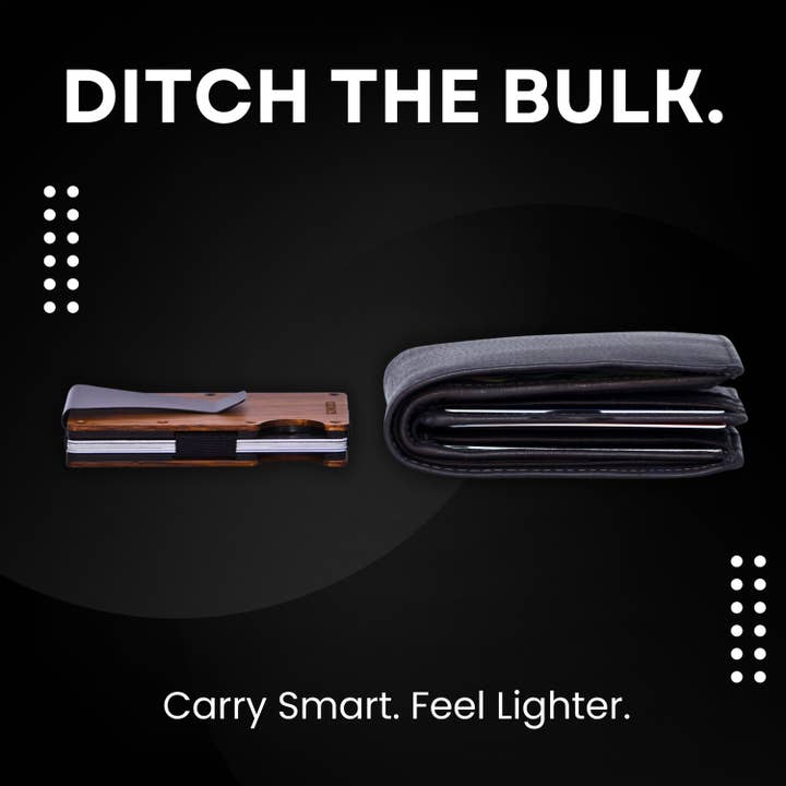 GOWOOD - Wholesale Wallet - Unisex - Zebra wood wallet and minimalist cardholder2