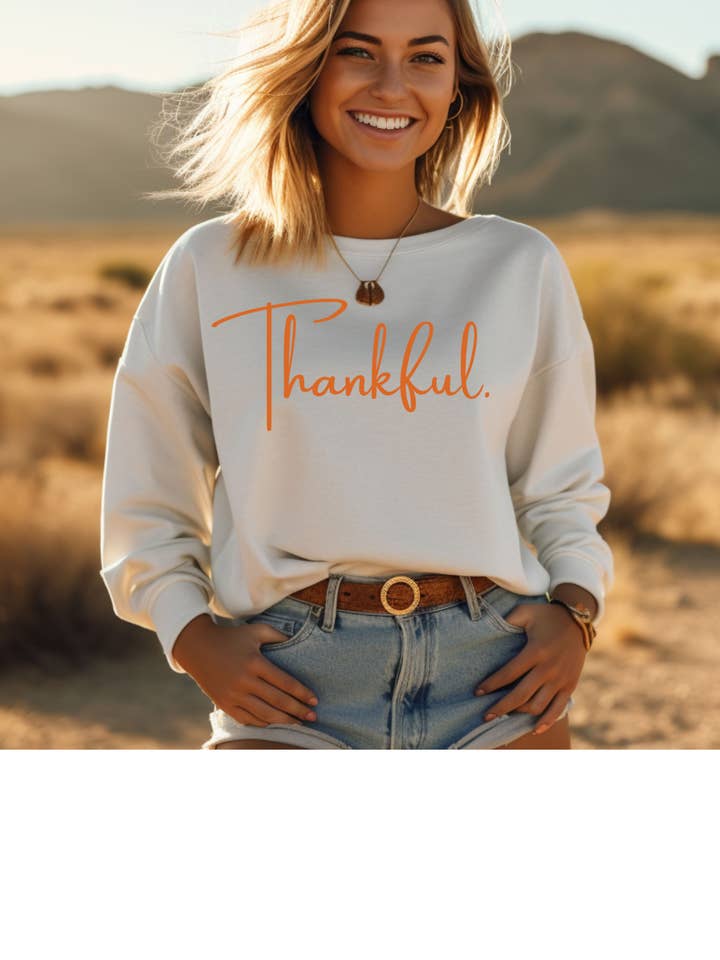 Simply Thankful Sweatshirt for wholesale by Charley&Me