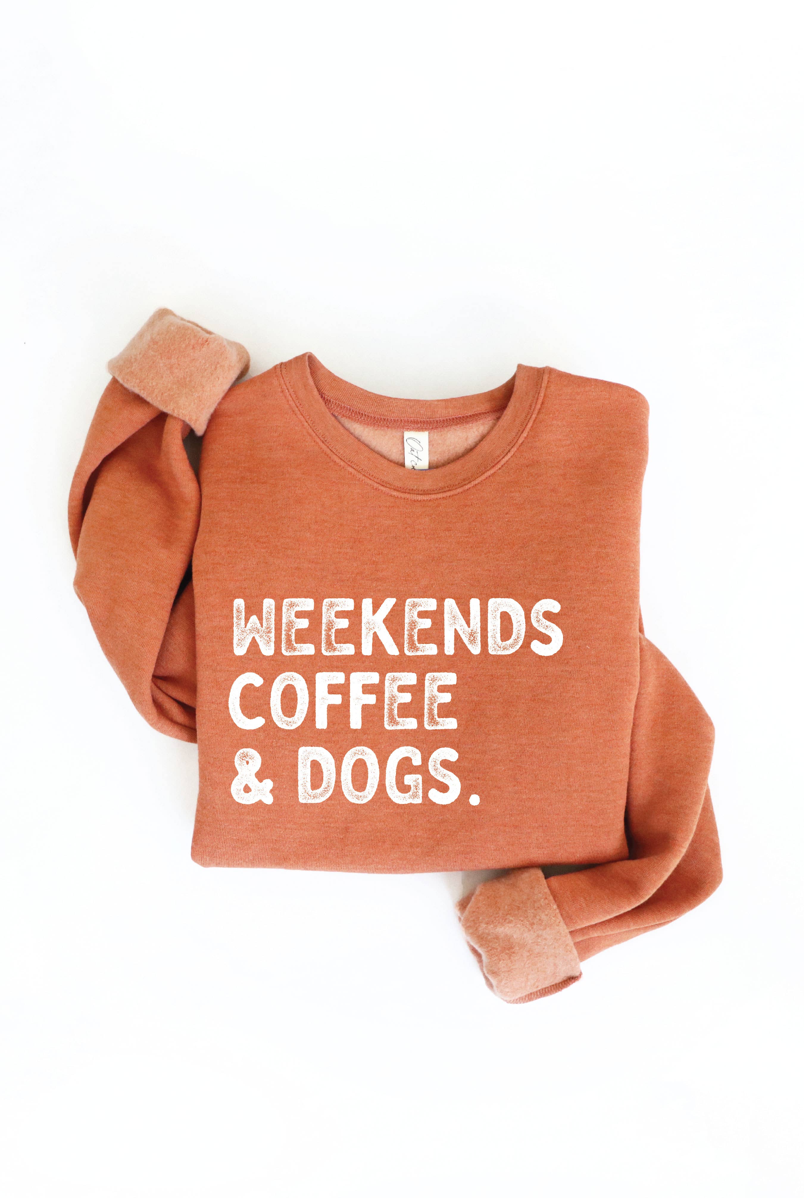 OAT COLLECTIVE - Venta al por mayor Sudadera estampada - Mujer - Sudadera estampada WEEKENDS COFFEE AND DOGS12