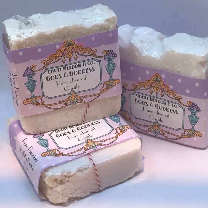 Reine kastilien-Olivenölseife. Für Götter & Göttinnen für den Großhandel von Great Meadow & Co