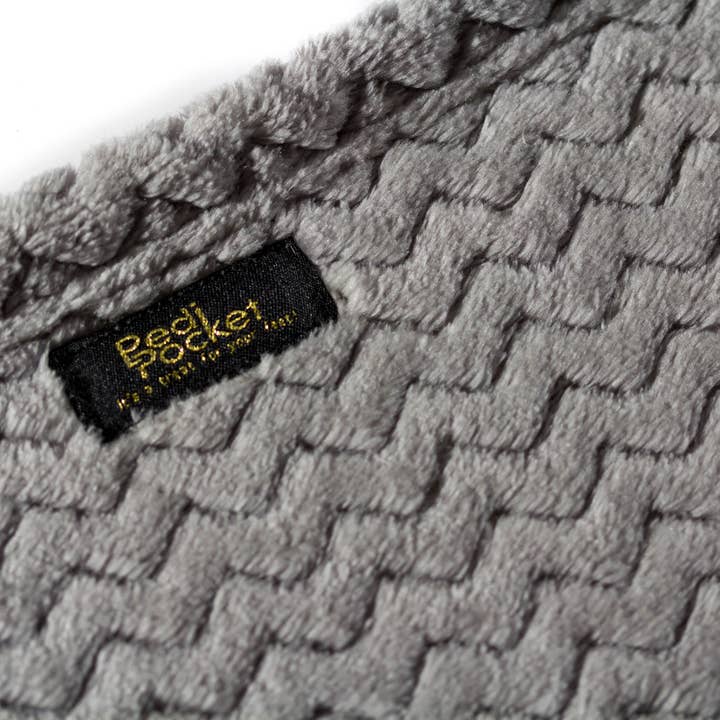 PediPocket: The Foot Pocket Blanket - Wholesale Throw Blanket - Blanket With a Foot Pocket in Light Sultry Smoke