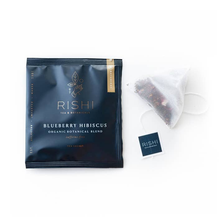 Rishi Tea & Botanicals - Wholesale Tea Bags - Blueberry Hibiscus Organic Herbal Tea Sachets (Foodservice)