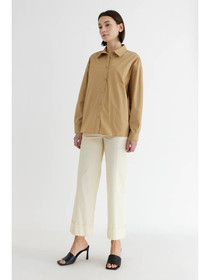 MOD REF - Wholesale Button Down Shirt - Women's - The Ema Top | Collared Button-Down Top25