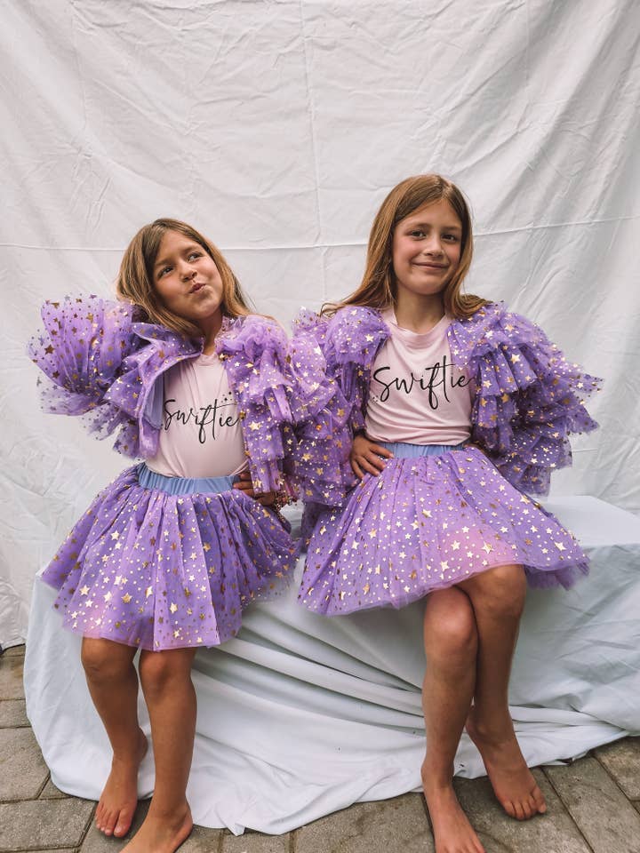 Fancy Shmancy Baby - Venta al por mayor Chaqueta - Niños - Chaqueta con volantes morada1