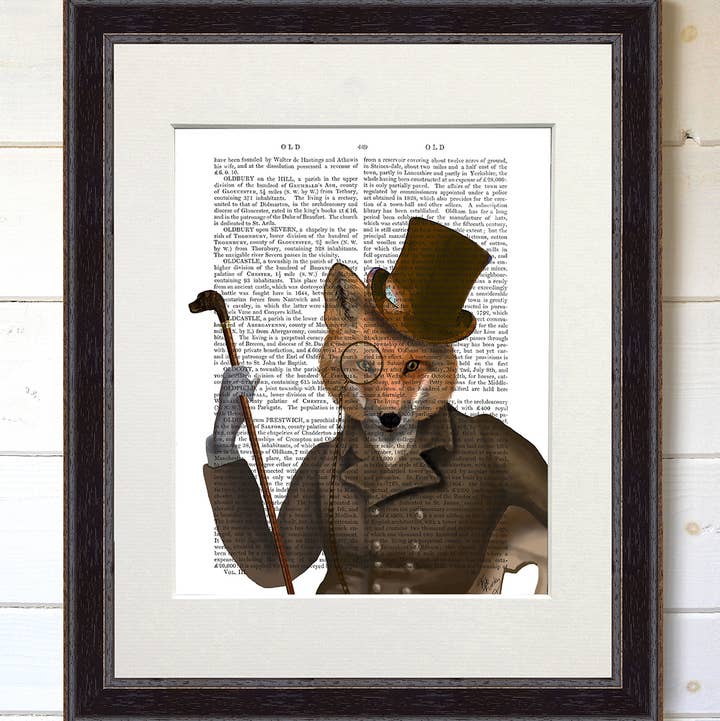 FabFunky Ltd - Wholesale Art Print - The Bounder, Fox Book Print / Art Print / Wall Art4