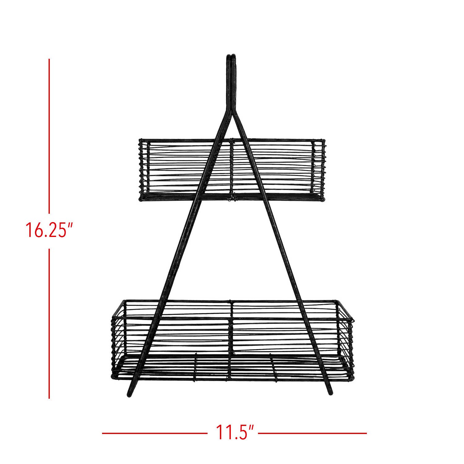 Foreside Home & Garden - Wholesale Retailer Display - Food & Drink - Atticus Two Tiered Wire Baskets Black Kitchen Decor5
