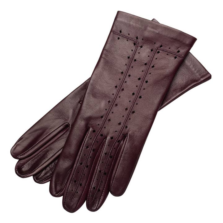 Ravello Aubergine leren handschoenen voor wholesale door 1861 Glove Manufactory