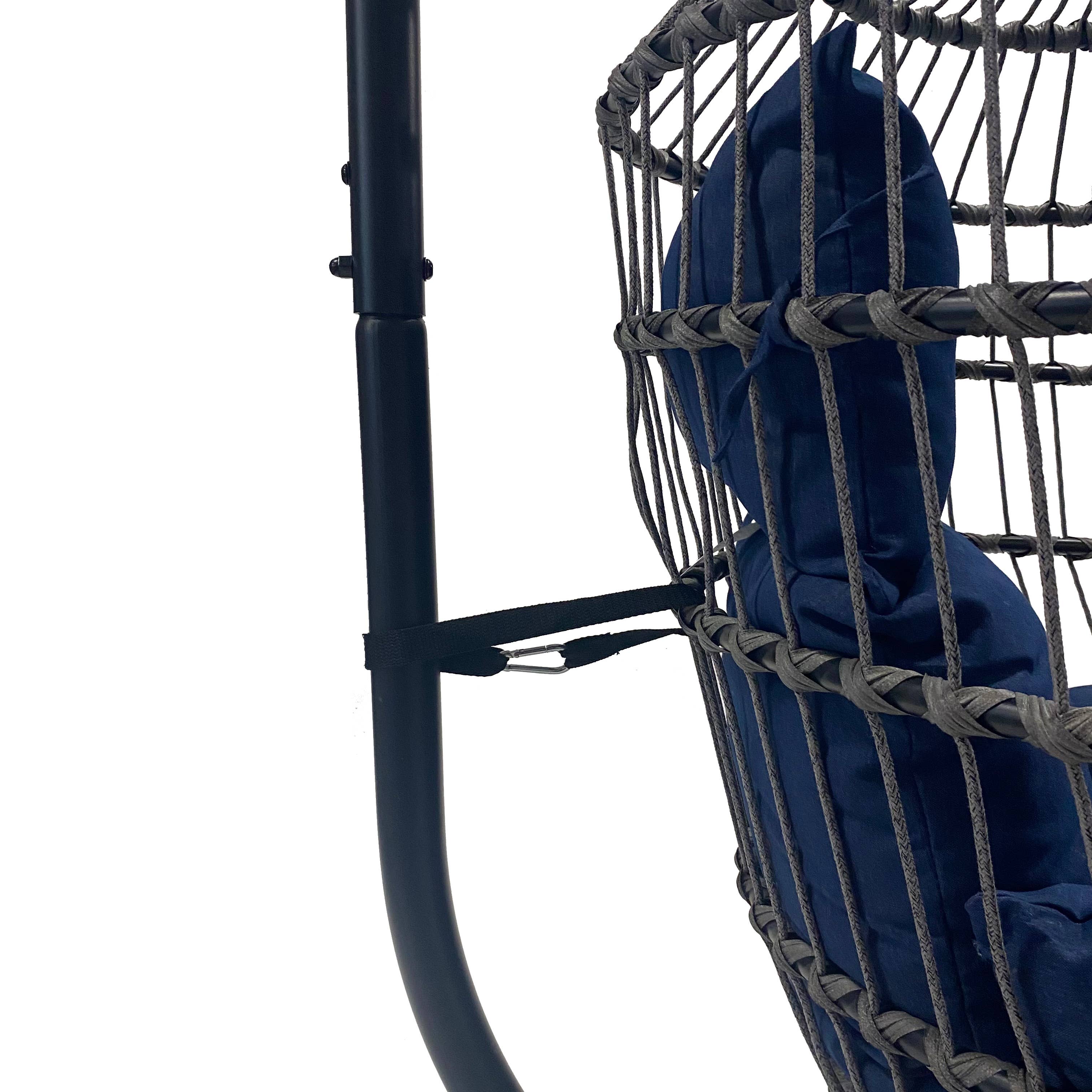 InSideOut - Wholesale Egg Chair - Deluxe Wicker Hanging Egg Chair with Removeable Canopy3