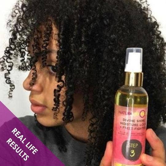 Naturalicious - Wholesale Hair Leave-In Conditioner - Divine Shine Moisture Lock and Frizz Fighter - Loose Curls2