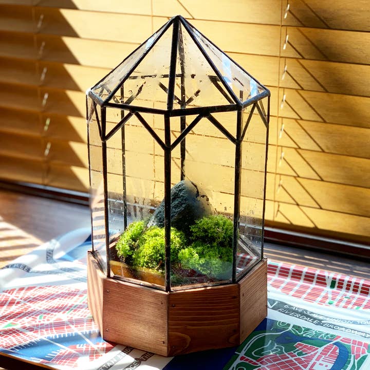 Leadhead Glass - Wholesale Terrarium - Gazebo Handmade Stained Glass Terrarium