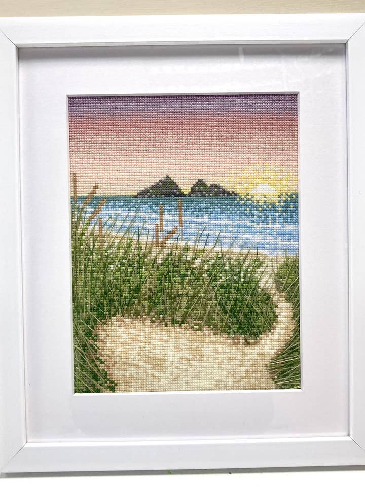 Sunset Bay Art Cross Stitch Kit for wholesale by Emma Louise Art Stitch
