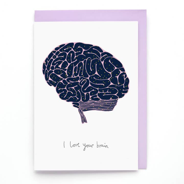 Brain Greeting Card | Anniversary Card | Exam Pass Card for wholesale by You've Got Pen On Your Face