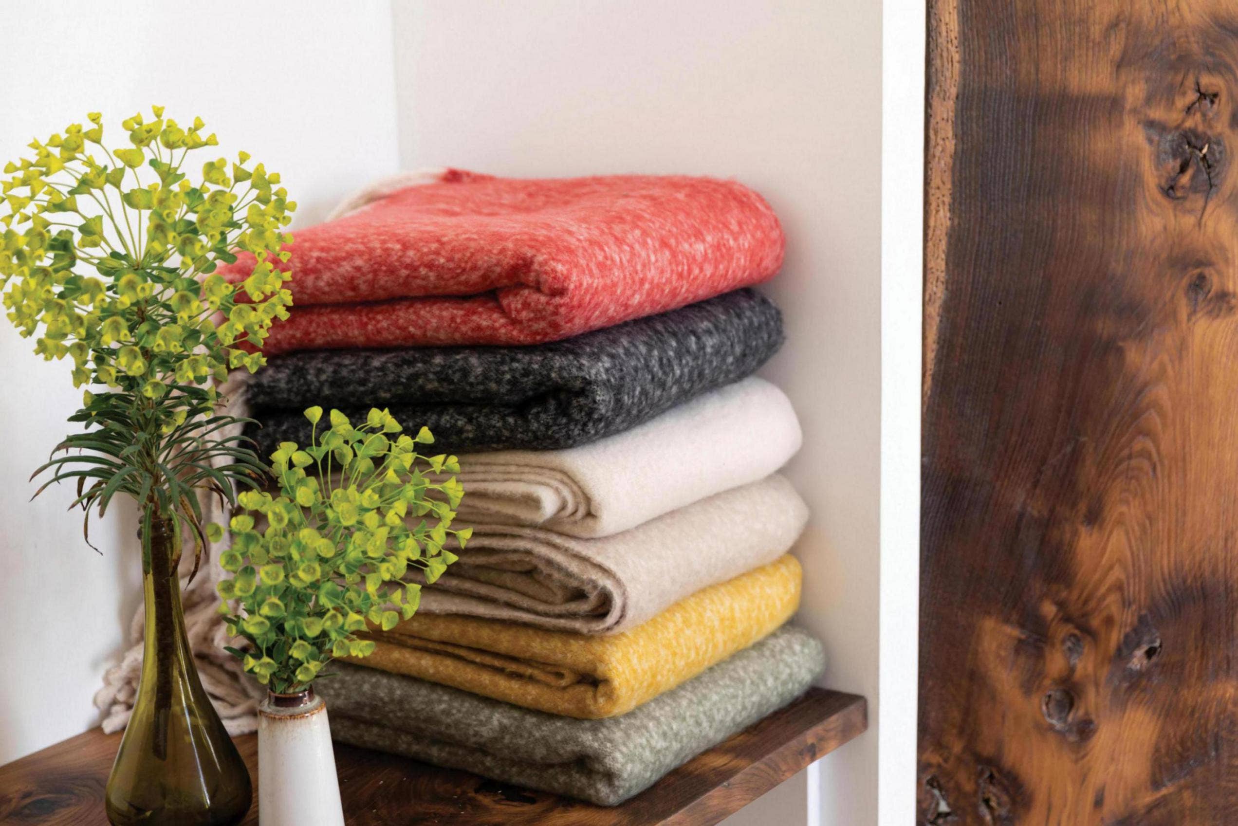 Maison Vivaraise & La Cerise sur le Gâteau - Vendita all'ingrosso Strofinaccio da cucina - Coperta in tinta unita riciclata naturale Isabel 130 x 1603