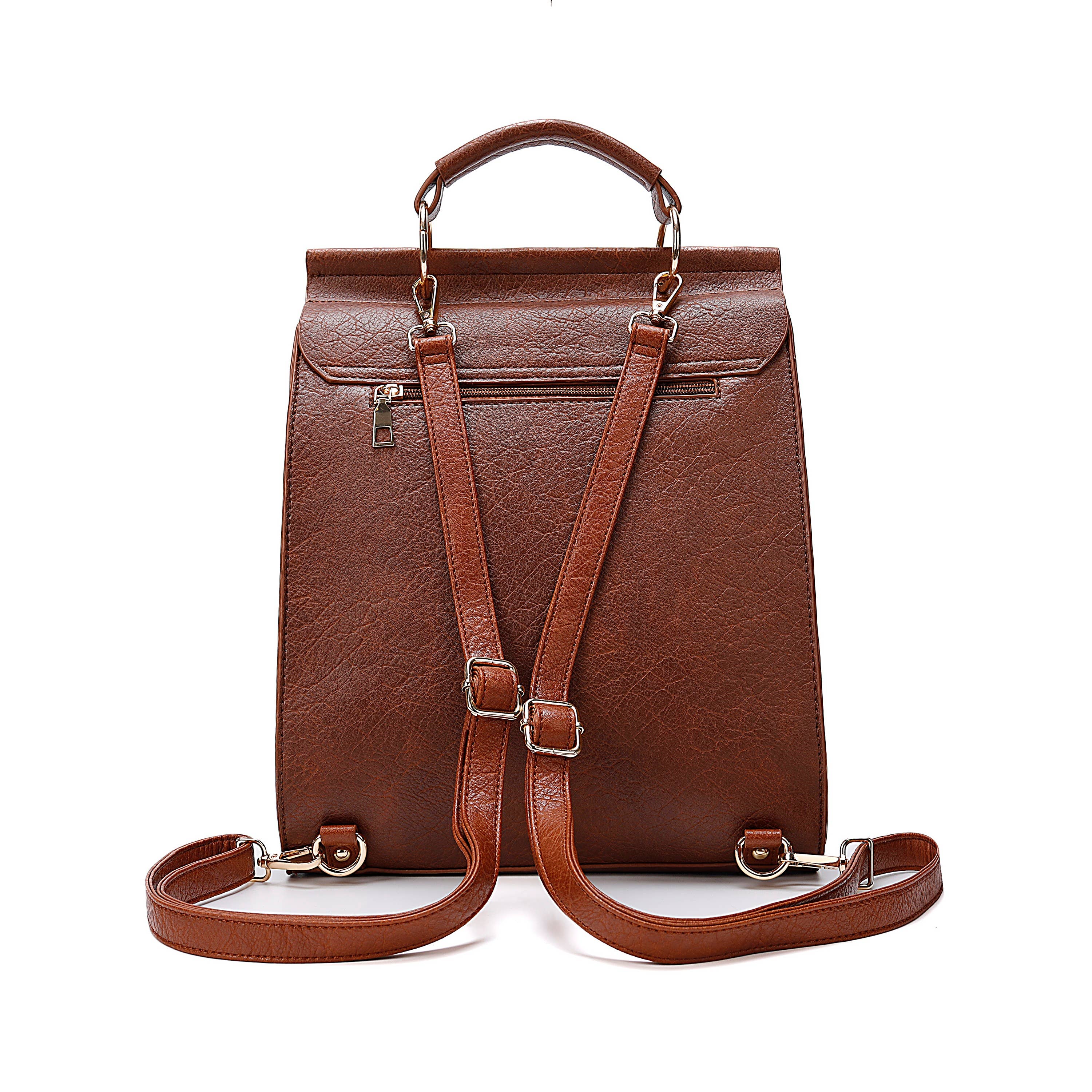 Superbia – wholesale Top handle bag – women's – Classic Two-toned Flap Over Backpack bag- 9356(Carla Range)5