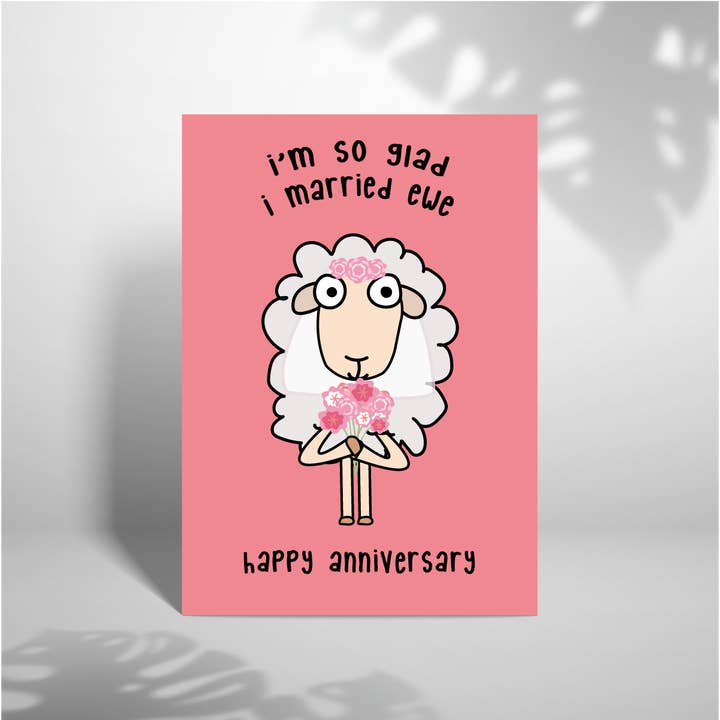 Tarjeta de aniversario con texto en inglés «I'm So Glad I para venta al por mayor de Laura Lonsdale