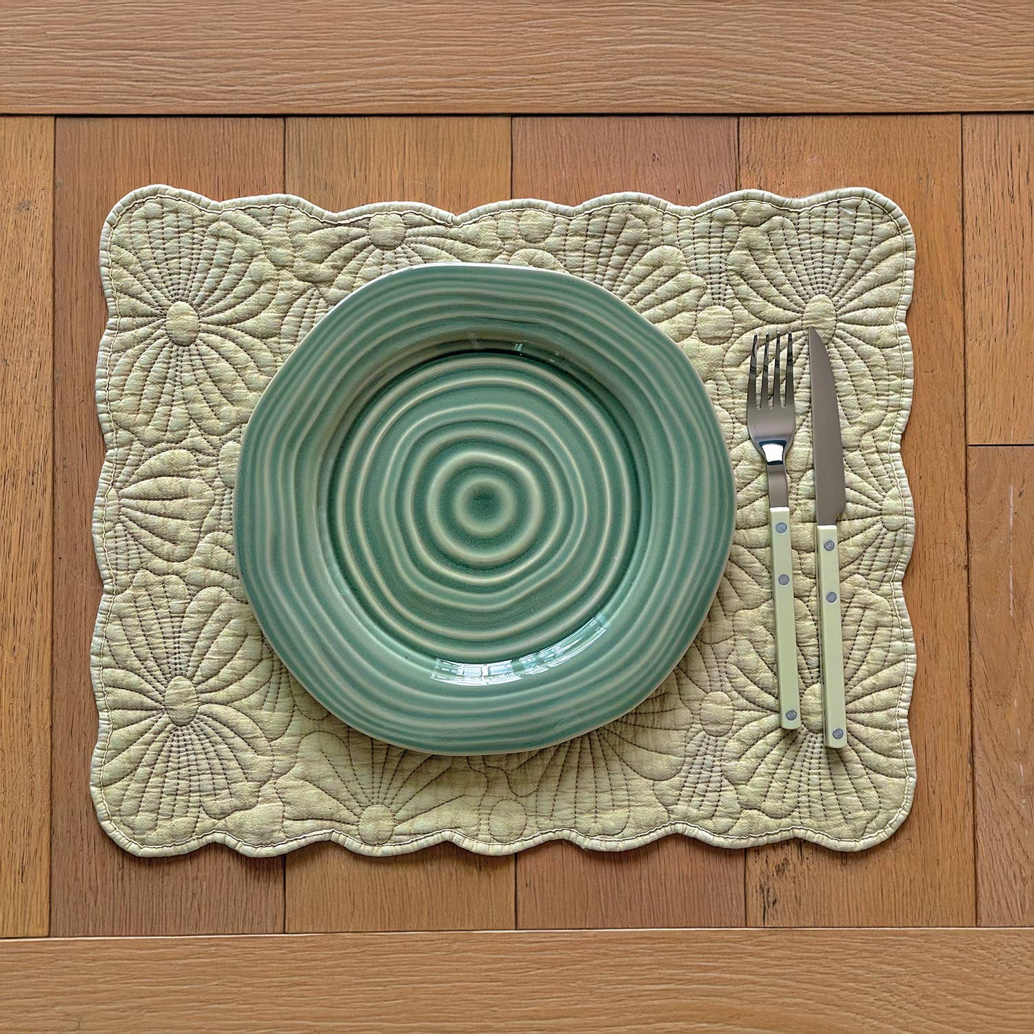 Opjet Paris - Wholesale Placemat - Natural quilted rectangular placemat 35x45cm1