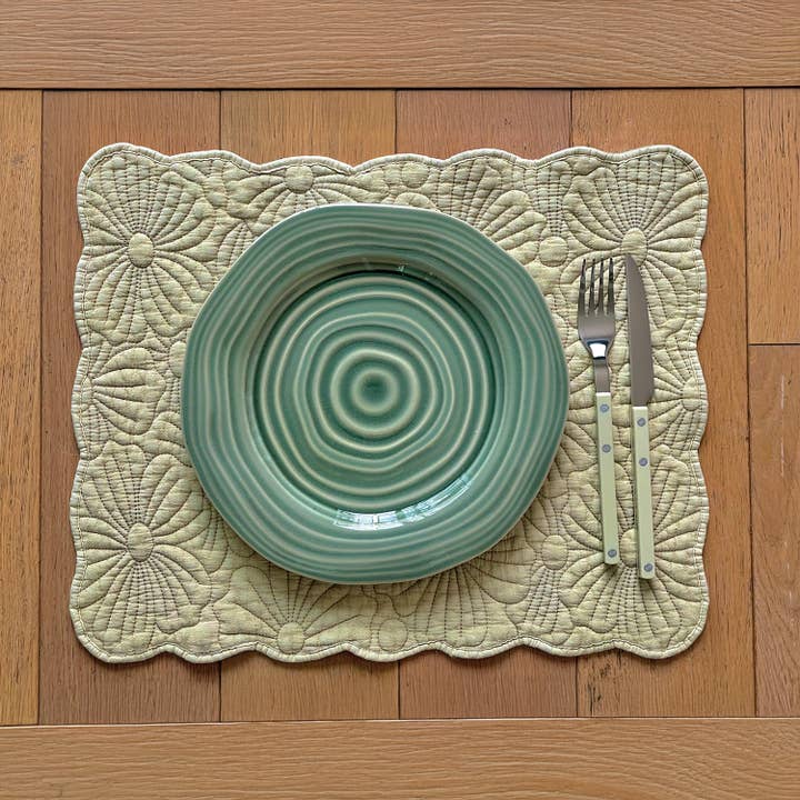 Opjet Paris - Wholesale Placemat - Natural quilted rectangular placemat 35x45cm1