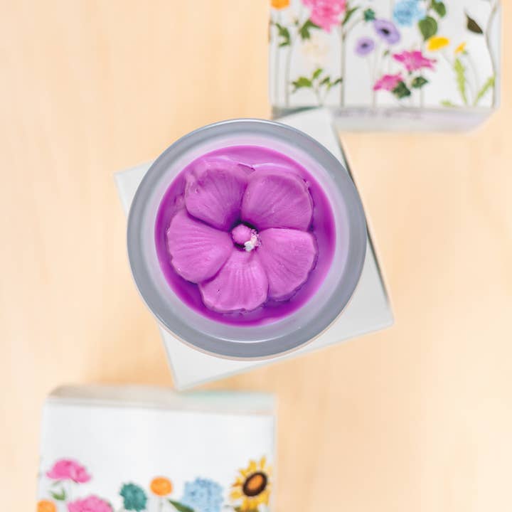Multifaceted™ Artisan Candles - Wholesale Novelty Candle - Hibiscus Flower Candle - Eco-Friendly Candle-multiple sizes3