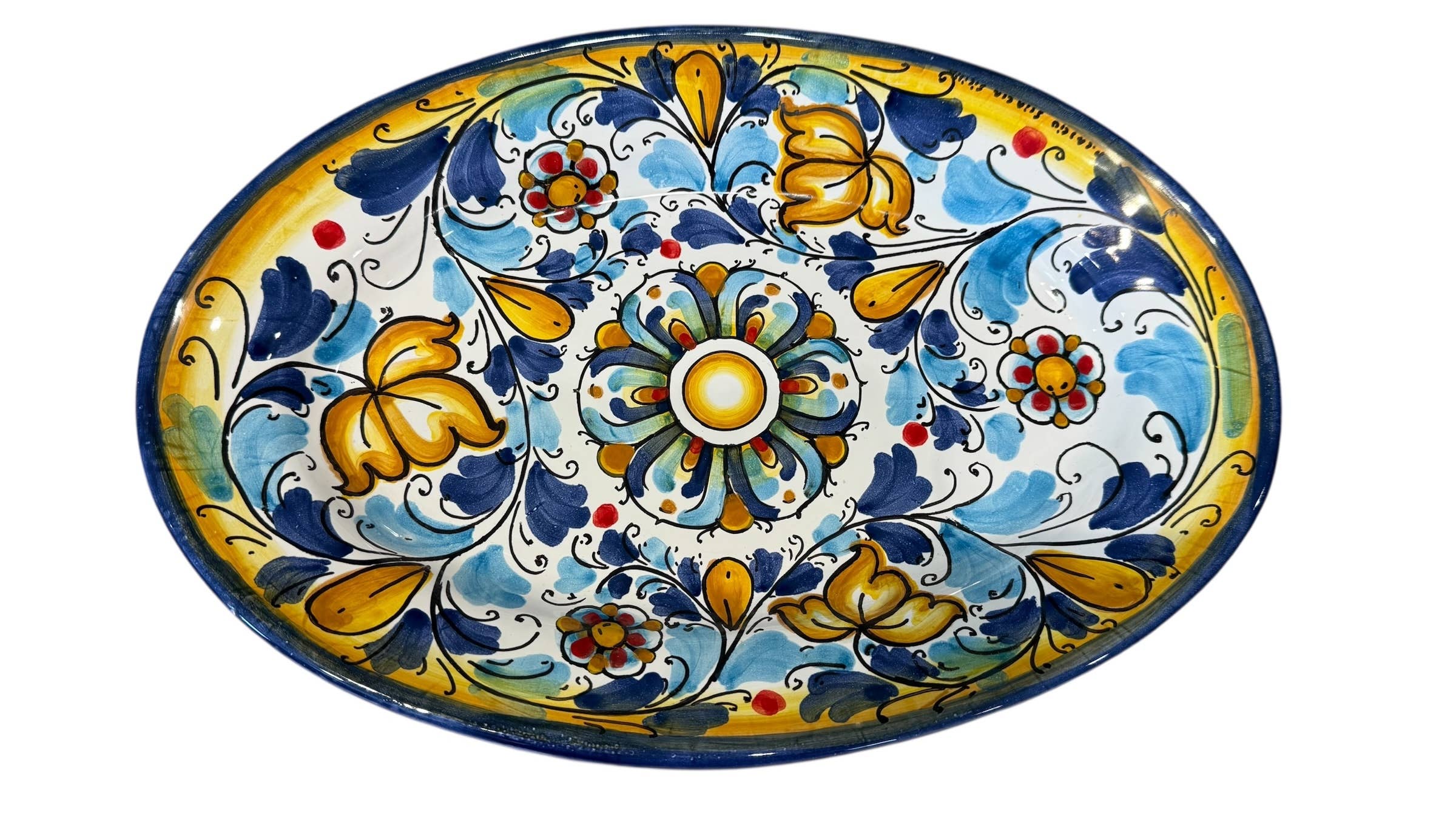 Euro Ceramica Home | ClayBarn - Wholesale Platter - Exclusively on Faire - Sicilia Hand Painted Serving Platter5