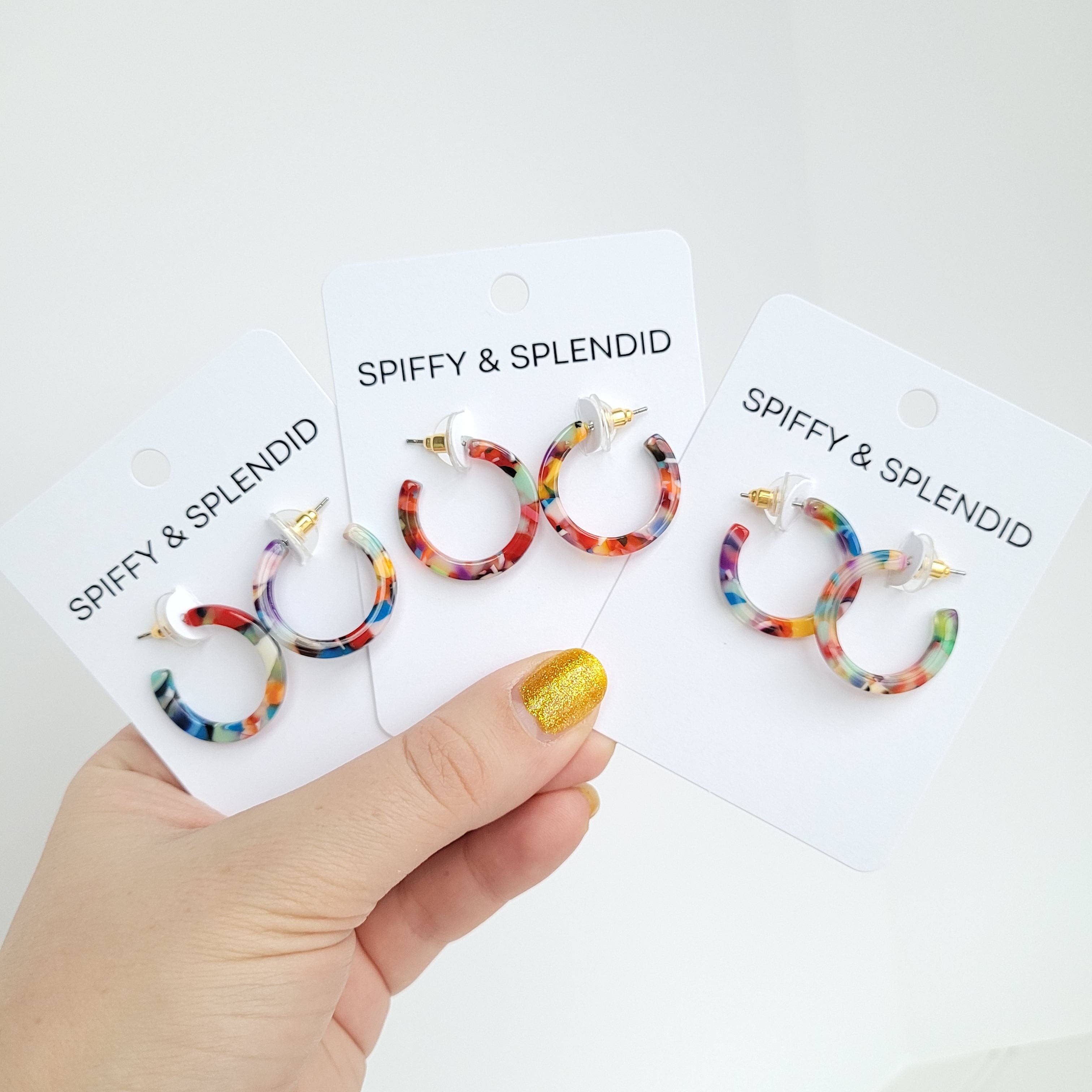 Spiffy & Splendid - Wholesale Hoop Earrings - Cam Mini Hoops - Fiesta // Jewelry, Earrings, Best Seller, Gift1