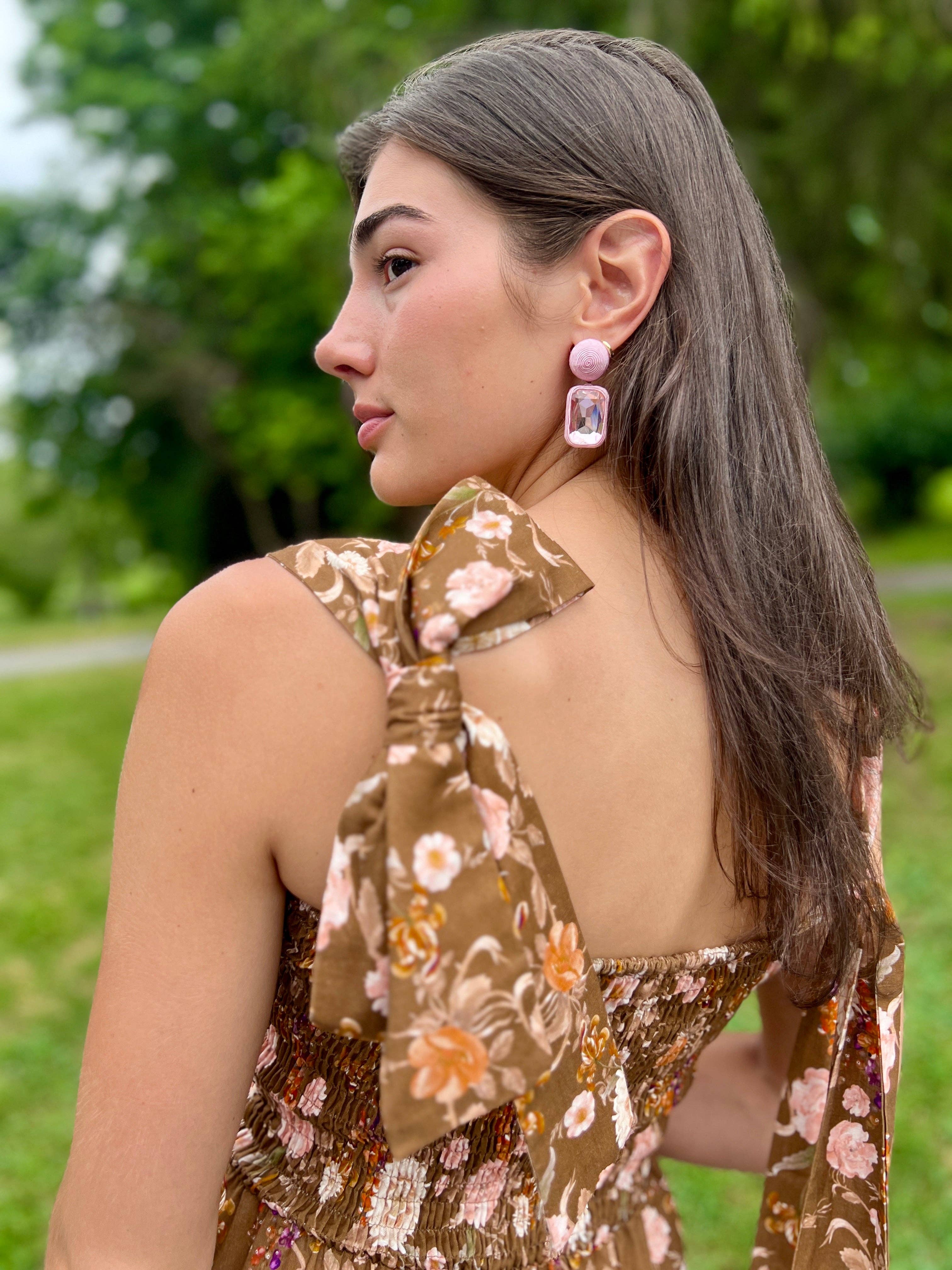 Kathleen Maeve - Vente Robe – femme - Robe Maxi Emma Bow | Chinoiserie Marron5