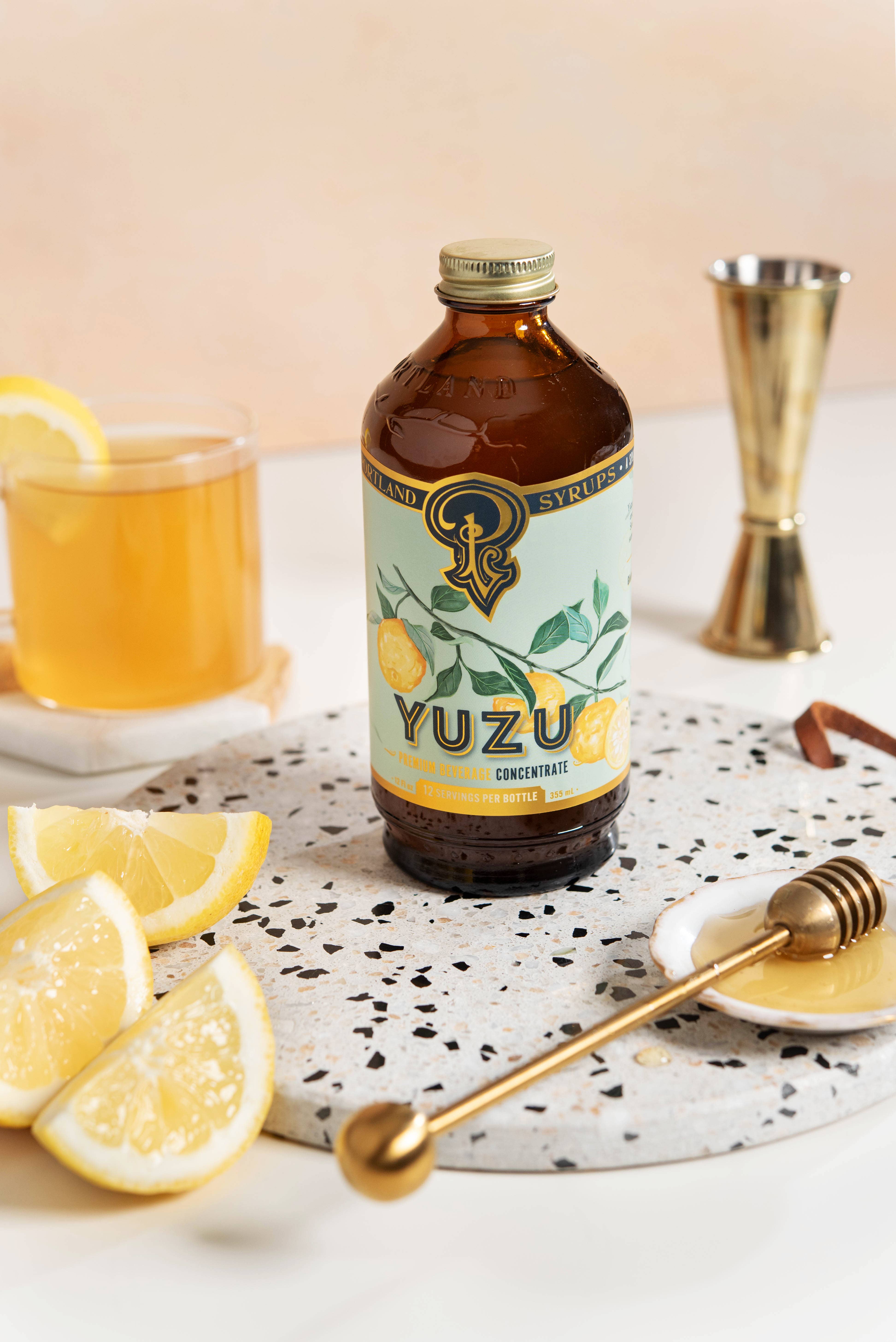 Portland Syrups - Wholesale Cocktail Mix/Syrup - Yuzu Syrup 12oz  - cocktail / mocktail mixer4