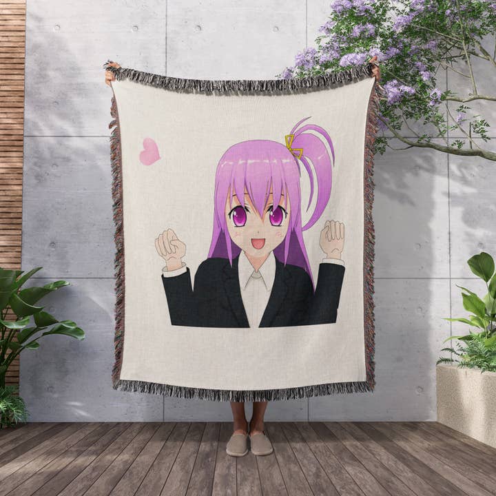 3dRose - Wholesale Throw Blanket - 3dRose, Anime Manga Woman Girl Cartoon Comic Character Japanese, Blanket2